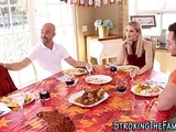 Shlong sucking stepdaughter teen gets plowed