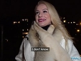 Public Agent Sexy blondes tight shaven pussy filled with cum